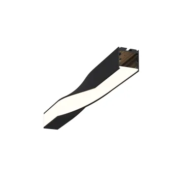 Радиусный профиль 35x35 Twist правый черный Maytoni ALM-3535R-B-TR-90°-0.4M