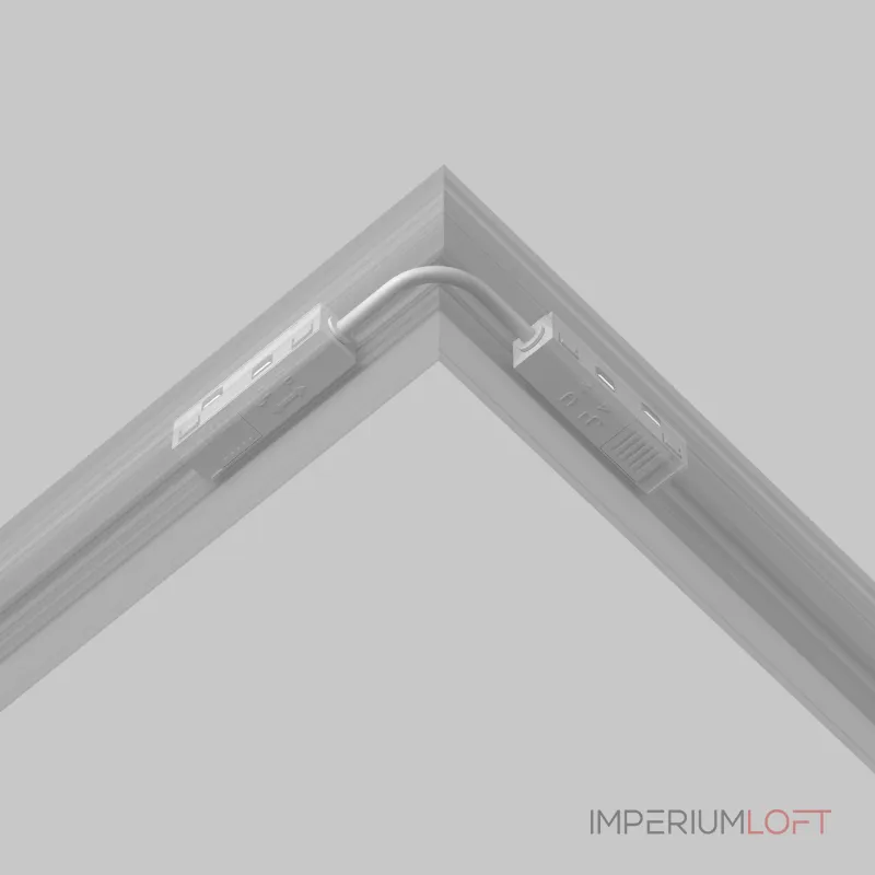 Коннектор питания угловой гибкий 15см Exility белый