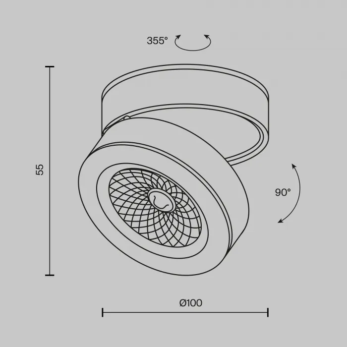 Потолочный светильник Maytoni Ceiling C022CL-12W3K-B-1 от ImperiumLoft