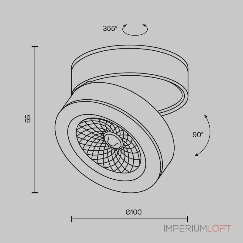 Потолочный светильник Maytoni Ceiling C022CL-12W3K-B-1