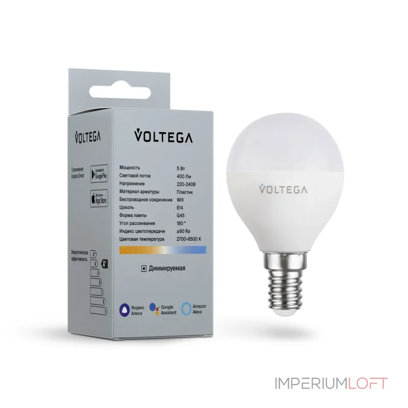 Светодиодная лампа Wi-Fi Globe E14 5W 2700K-6500K MIX DIM от ImperiumLoft Светодиодная лампа Wi-Fi Globe E14 5W 2700K-6500K MIX DIM от ImperiumLoft