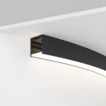 Радиусный профиль 35x35 ?1500мм 1/8 круга черный Maytoni ALM-3535R-B-D-45°-1.5M