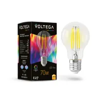 Светодиодная лампа Voltega Crystal A60 7W 3000K E27 CRI97