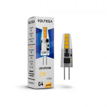 Светодиодная лампа Voltega Simple Capsule 2W 3000K G4 12V