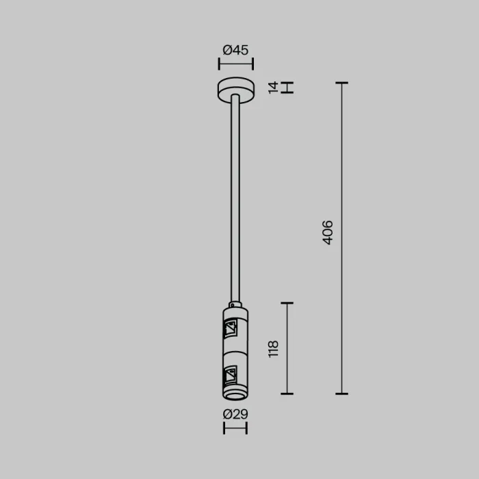 Крепление потолочное Medium двойное 300мм Flarity латунь Maytoni FLARITY TRA158C-D1-BS от ImperiumLoft