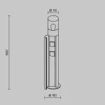 Ландшафтный светильник Maytoni Amas O506FL-01B