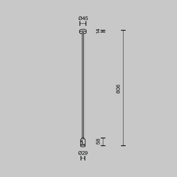 Крепление потолочное Long одинарное 760мм Flarity латунь Maytoni FLARITY TRA159C-SL1-BS от ImperiumLoft