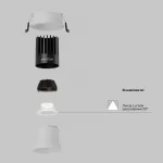 Встраиваемый светильник Dip Hight+ 3000K 15Вт 50° Maytoni DL118-15W-3K-W