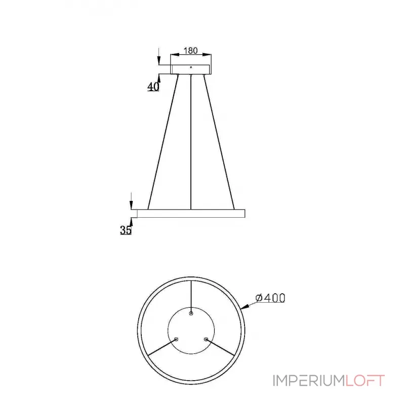 Подвесная люстра Rim MOD058PL-L22BK Подвесная люстра Rim MOD058PL-L22BK