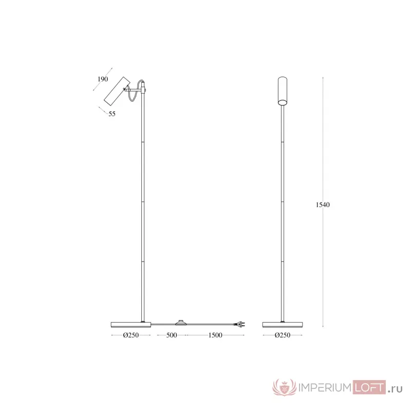 Напольный светильник (торшер) Bansky MOD129FL-01B от ImperiumLoft