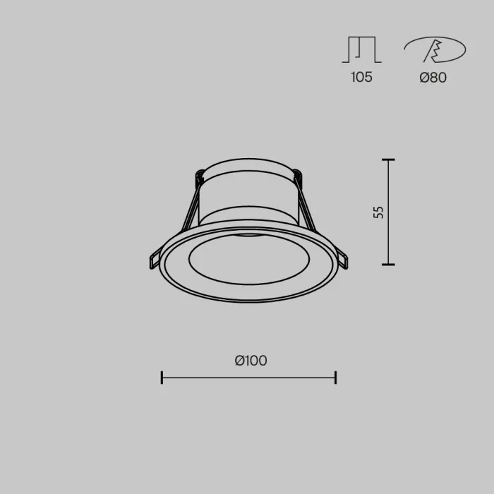 Встраиваемый светильник Maytoni Downlight DL094-GU10-W от ImperiumLoft