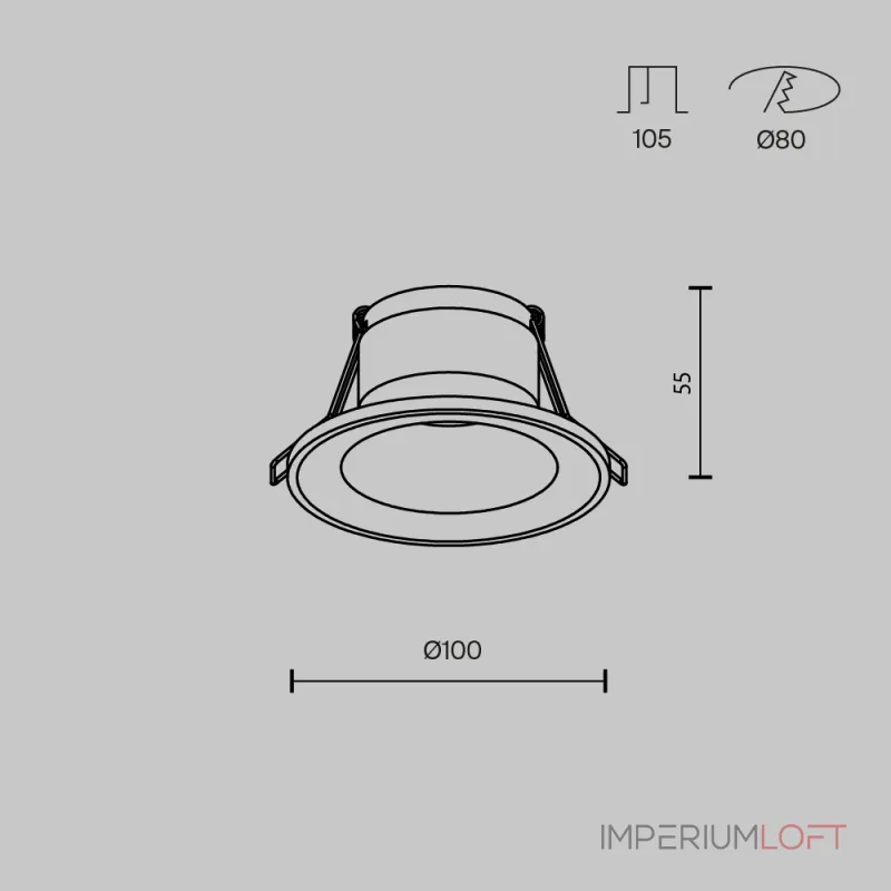Встраиваемый светильник Maytoni Downlight DL094-GU10-W Встраиваемый светильник Maytoni Downlight DL094-GU10-W