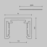 Шинопровод 2 м накладной Maytoni Busbar trunkings Exility X TRX239-412B