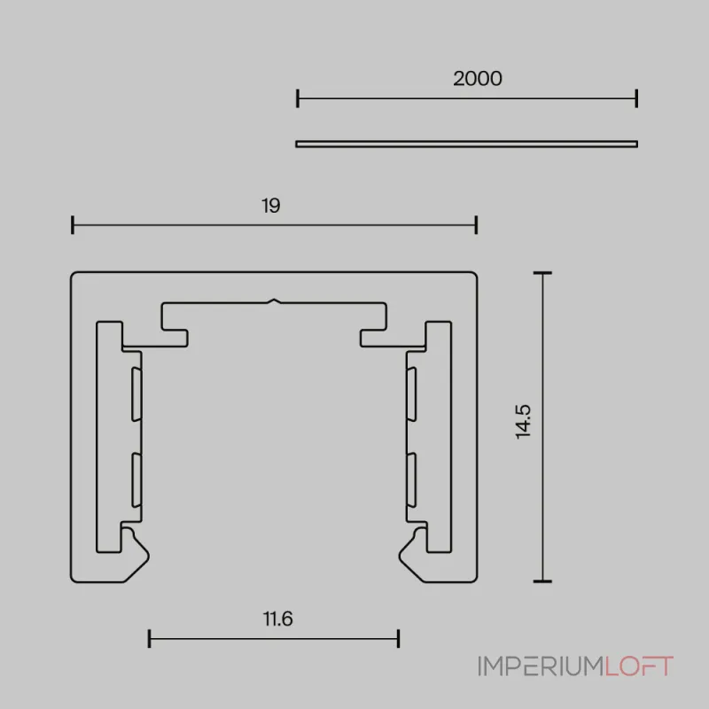 Шинопровод 2 м накладной Maytoni Busbar trunkings Exility X TRX239-412B Шинопровод 2 м накладной Maytoni Busbar trunkings Exility X TRX239-412B