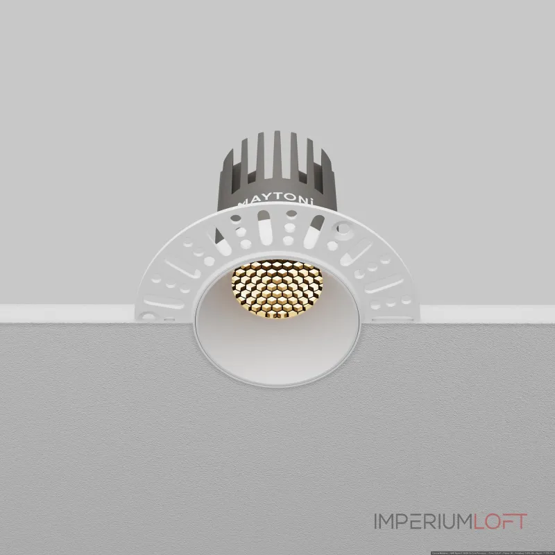 Встраиваемый светильник Dip Hight 3000K 10Вт 50° Maytoni DL119-10W-3K-TRS-W