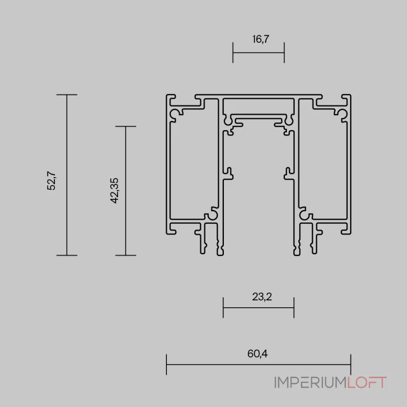 Шинопровод встраиваемый для натяжного потолка Maytoni EXILITY TRX034D-422B