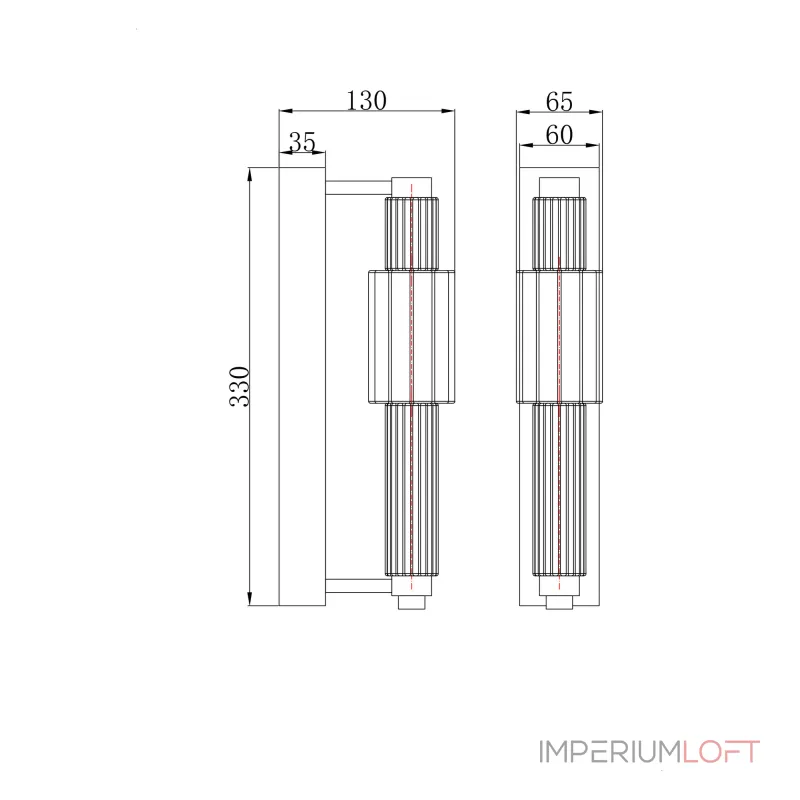 Бра Maytoni Verticale MOD308WL-L9GN3K