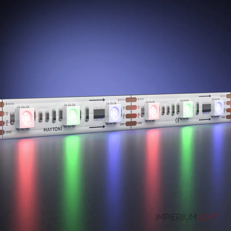 Светодиодная лента 12В 5050 14,4Вт/м RGB 5м IP 68 Maytoni Ultra 201245