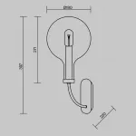 Настенный светильник (бра) Maytoni Status MOD333WL-01B