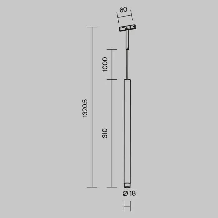 Трековый подвесной светильник Maytoni LEVITY TR191-1-3W2.7K-M-BW от ImperiumLoft