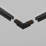 Угловой коннектор питания с вводом питания Unity черный Maytoni UNITY TRA001CLB-11B