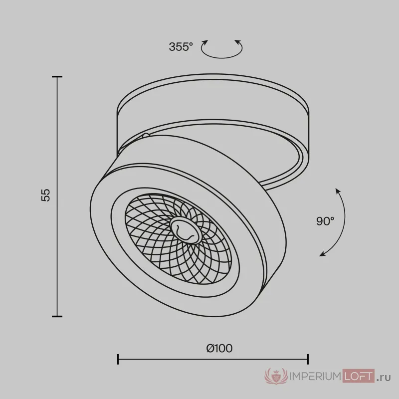 Потолочный светильник Maytoni Ceiling C022CL-12W4K-B-1 от ImperiumLoft