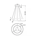 Подвесная люстра Rim MOD058PL-L55BSK