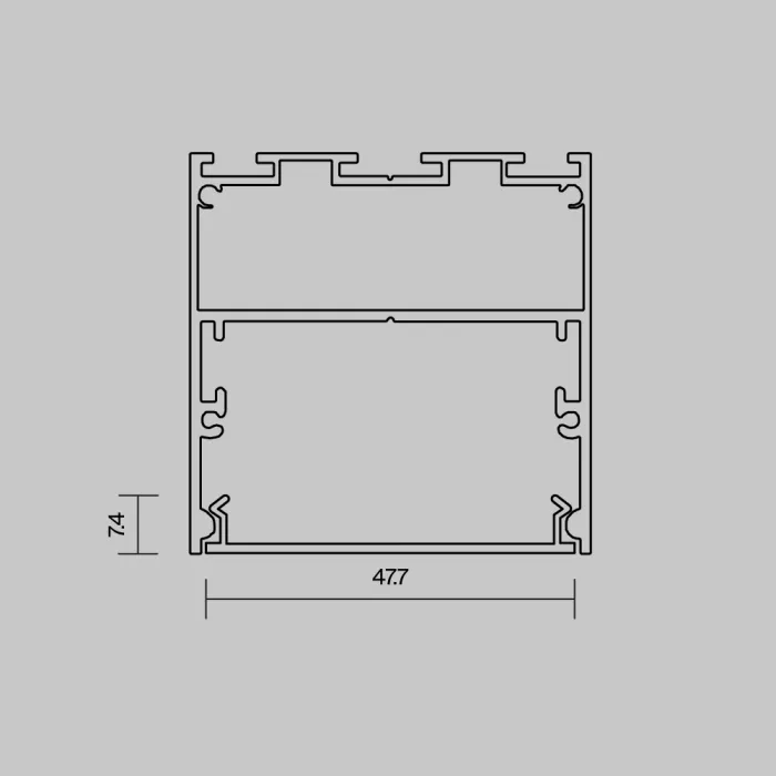 Рассеиватель для профиля 50×50 (Чёрный, 2 м), ALM-5050T-B-DF-2M Maytoni 642048 от ImperiumLoft