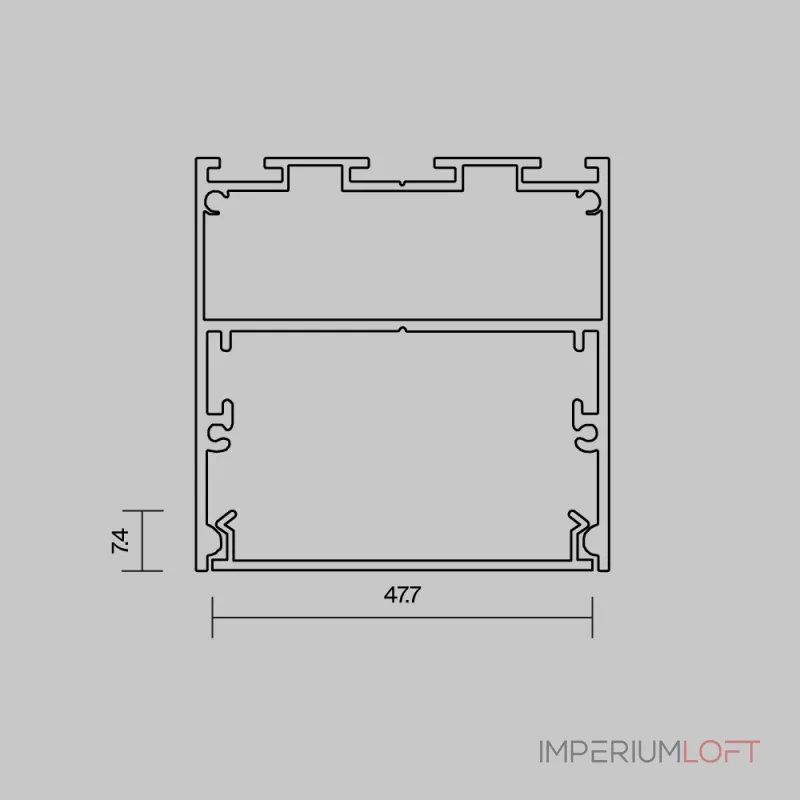 Рассеиватель для профиля 50×50 (Чёрный, 2 м), ALM-5050T-B-DF-2M Maytoni 642048
