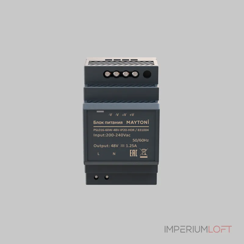 Блок питания PSL016 48В 60Вт IP20 Maytoni 831004