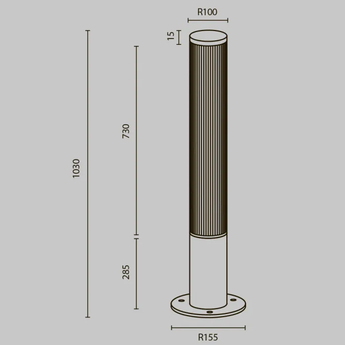 Ландшафтный светильник Maytoni Outdoor O467FL-L50B3K от ImperiumLoft