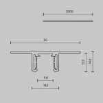 Шинопровод 2м встраиваемый под ГКЛ 12,5мм Maytoni Busbar trunkings Exility X TRX239-422.12B
