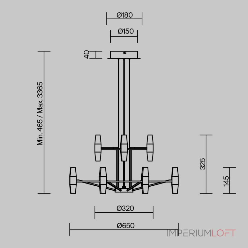 Подвесная люстра Maytoni Arana MOD401PL-L72BS3K Подвесная люстра Maytoni Arana MOD401PL-L72BS3K