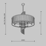 Подвесная люстра Maytoni Frame MOD174PL-06MG
