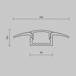 Алюминиевый профиль встраиваемый в пол 37x10 (Черный, 2 м), ALM-3710-S-2M 636023 Maytoni 636023