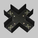 Коннектор питания X-образный Elasity Maytoni ELASITY TRA160CX-11B