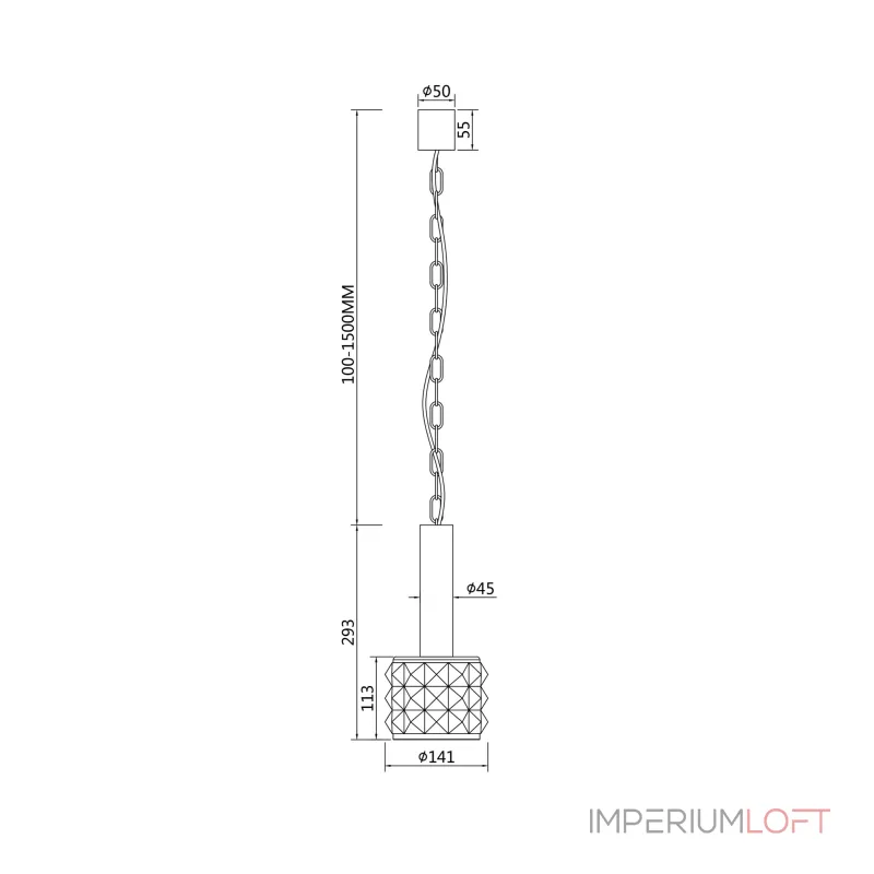 Подвесной светильник Maytoni Rock Me MOD027PL-01CH