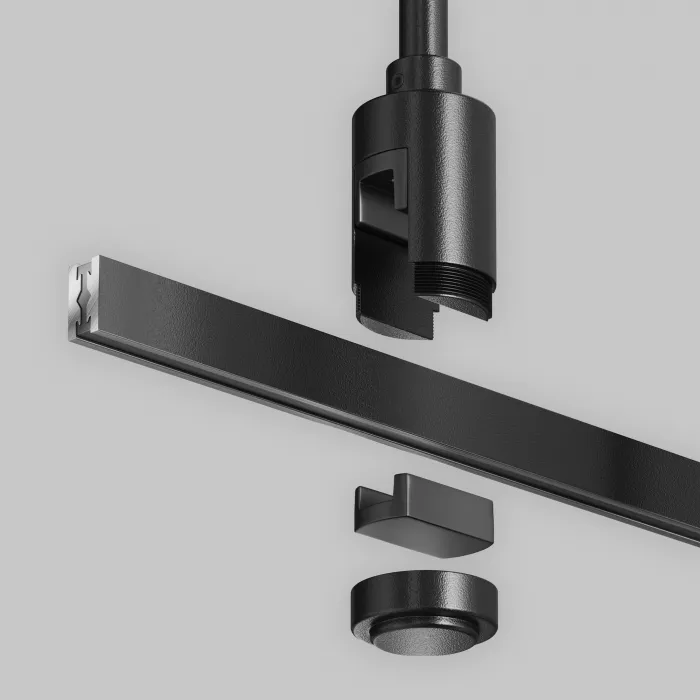 Крепление потолочное Long 700мм с вводом питания Flarity черный Maytoni FLARITY TRA159C-B1-B от ImperiumLoft