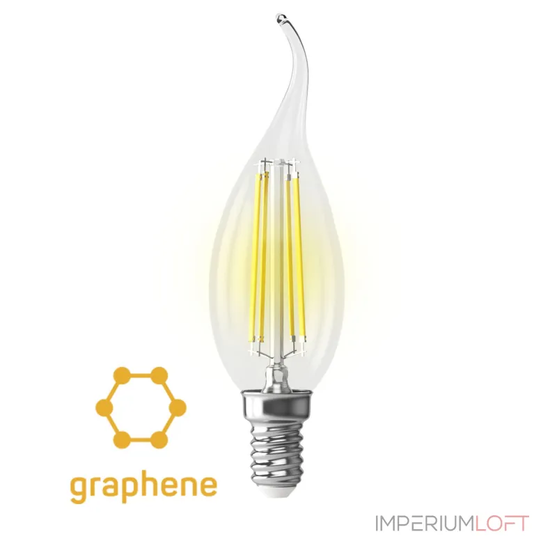 Светодиодная лампа Crystal Graphene Candle wind 9W 2800K E14