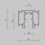 Шинопровод встраиваемый для натяжного потолка Maytoni EXILITY TRX034D-422W