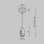 Подвес тросовый Hang одинарный Flarity черный Maytoni FLARITY TRA157SW-S1-B от ImperiumLoft