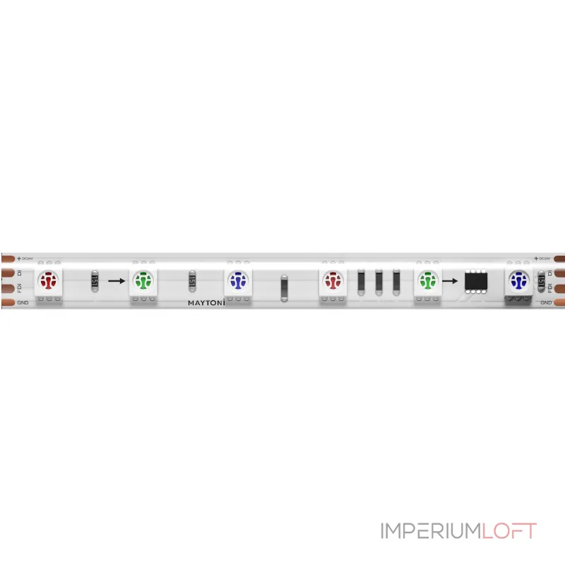 Светодиодная лента 24В 5050 14,4Вт/м RGB 5м IP 65 Maytoni Ultra 201247 Светодиодная лента 24В 5050 14,4Вт/м RGB 5м IP 65 Maytoni Ultra 201247