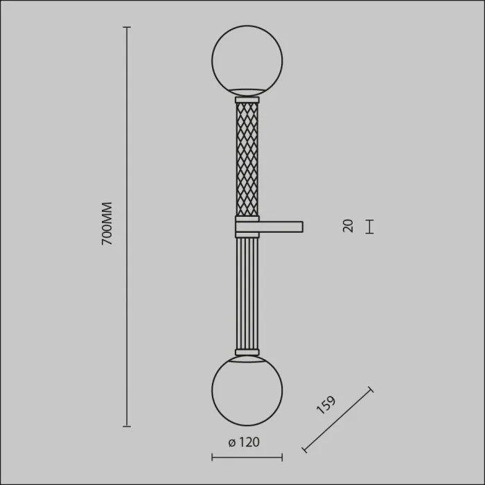 Настенный светильник (бра) Maytoni Teatro MOD287WL-02BS от ImperiumLoft