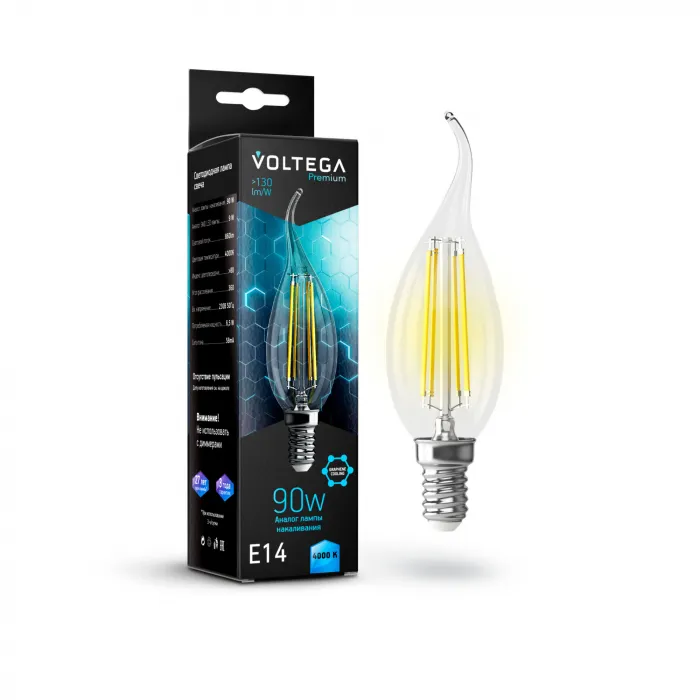Светодиодная лампа Crystal Graphene Candle wind 9W 4000K E14 от ImperiumLoft