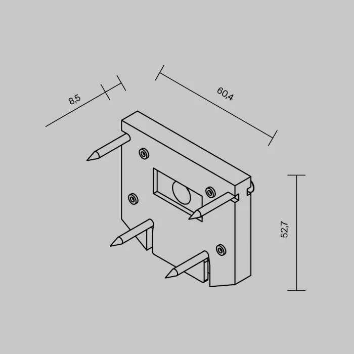 Торцевая заглушка для демпферного шинопровода Maytoni EXILITY TRA034D-EC-422W от ImperiumLoft