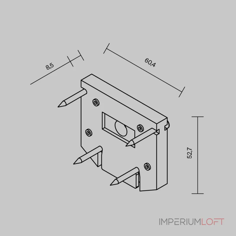 Торцевая заглушка для демпферного шинопровода Maytoni EXILITY TRA034D-EC-422W