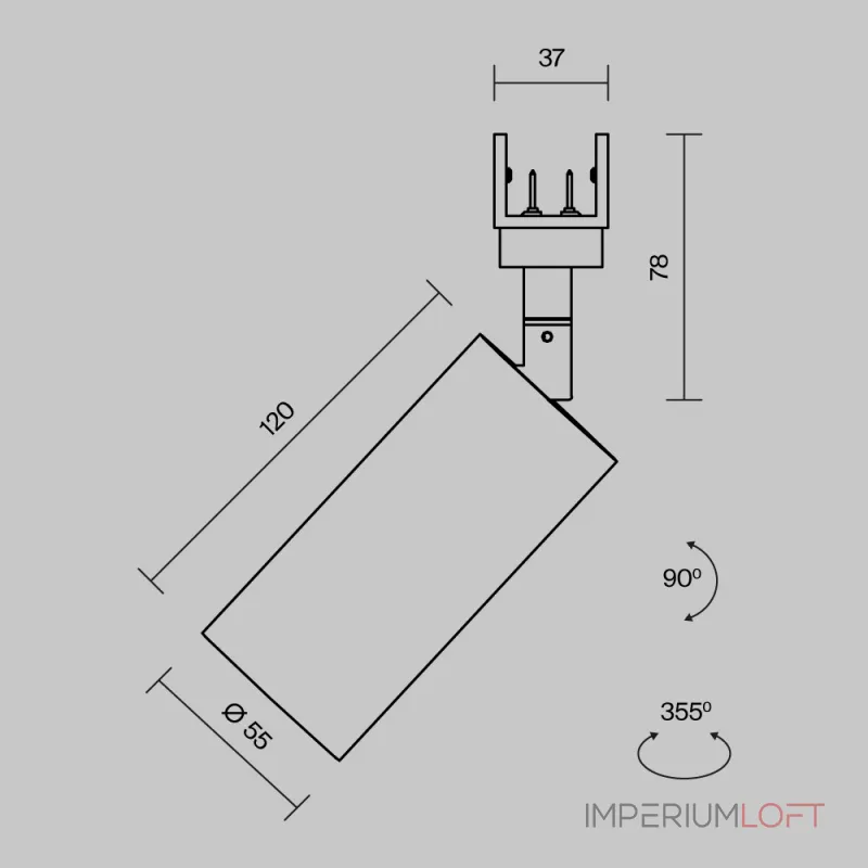Уличный трековый светильник Focus LED Elasity IP Maytoni O-TR01-1-S-16WW3K Уличный трековый светильник Focus LED Elasity IP Maytoni O-TR01-1-S-16WW3K