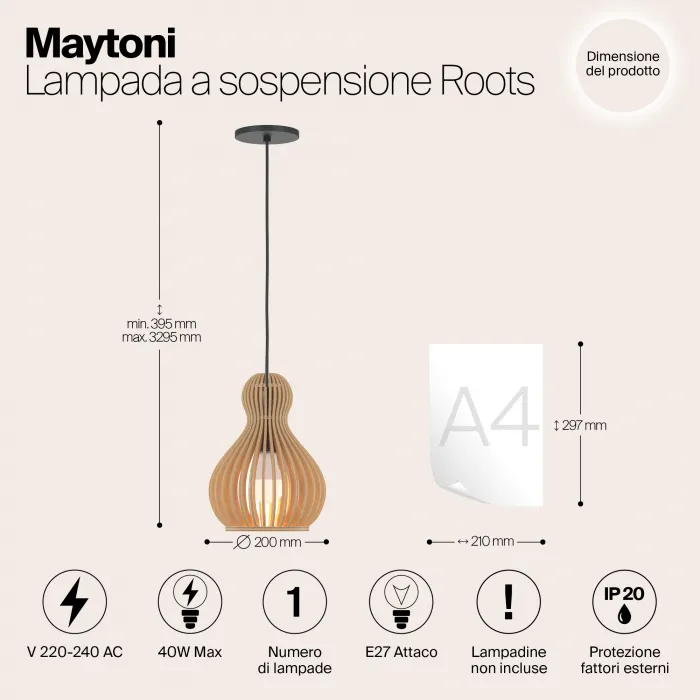 Подвесной светильник Maytoni Modern MOD192PL-01W от ImperiumLoft