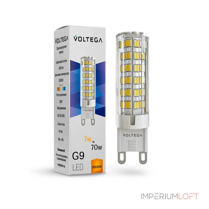 Светодиодная лампа Simple Capsule 7W 3000K G9 Voltega Simple 7187