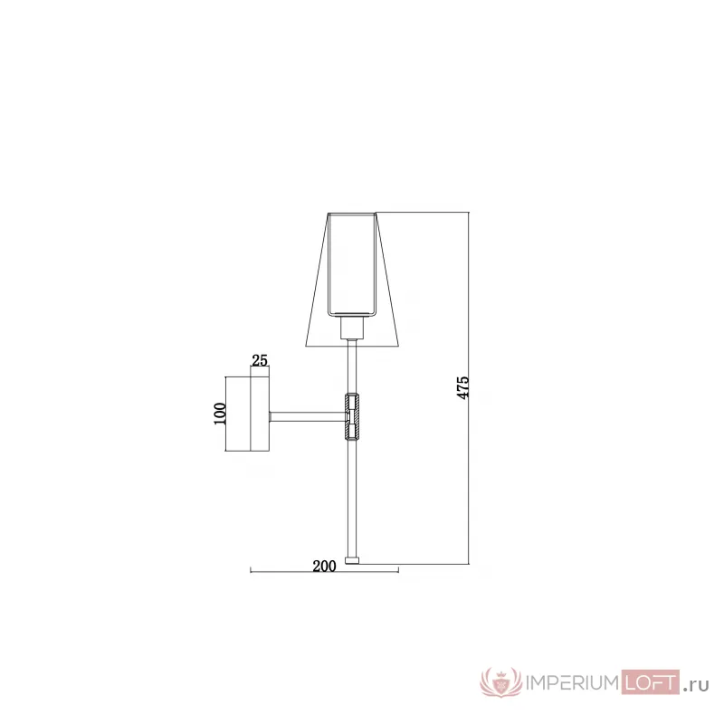 Настенный светильник (бра) Tida FR5196WL-01BBS от ImperiumLoft